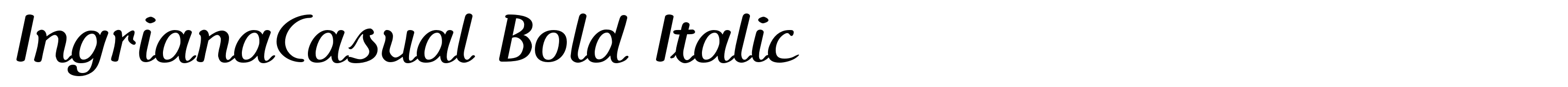 IngrianaCasual Bold Italic